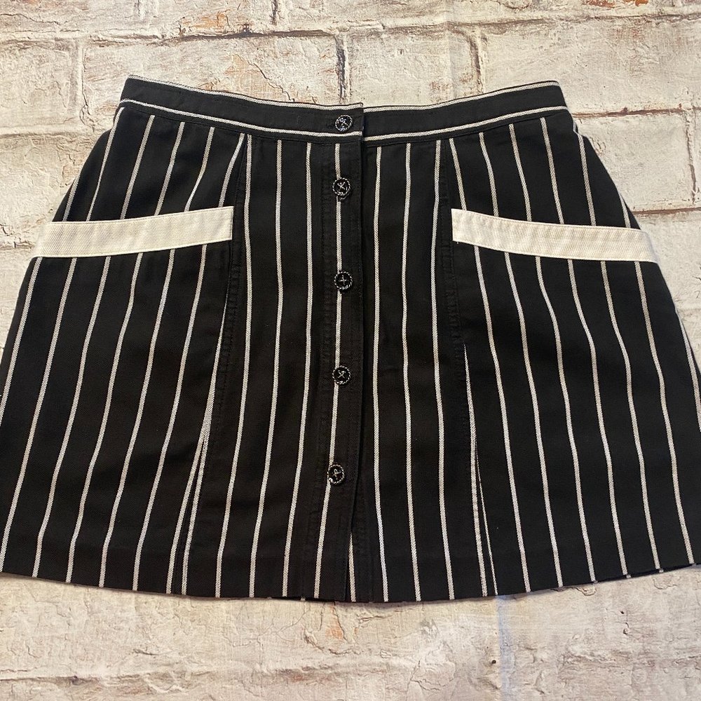 Vintage Black and White Mini Skirt